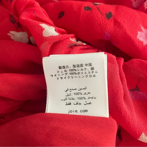 Joie Hafsa Fiesta one shoulder red midi dress 26565 - Picture 9 of 11